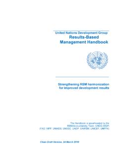 United Nations Development Group Results-Based …