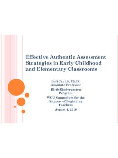 Effective Authentic Assessment Strategies in Early …
