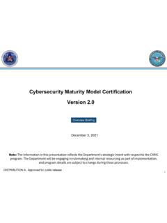 Cybersecurity Maturity Model Certification Version 2