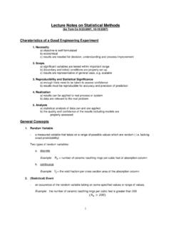 Lecture Notes on Statistical Methods