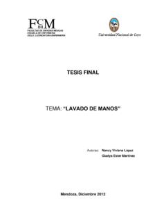 TEMA: “LAVADO DE MANOS” - UNCUYO