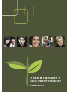A guide to supervision in social work ﬁeld education