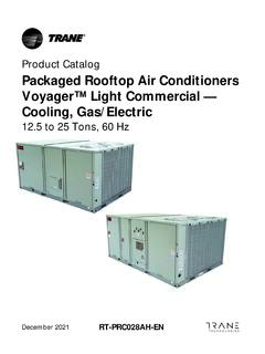 Product Catalog Packaged Rooftop Air Conditioners Voyager ...