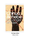 Chinua Achebe, No Longer at Ease - Islamic University of Gaza
