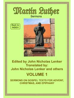 Luther - Sermons of Martin Luther Vol. 1