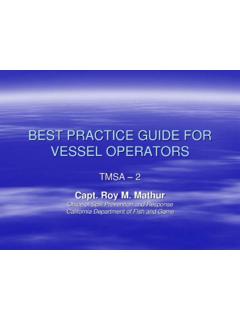 BEST PRACTICE GUIDE FOR VESSEL OPERATORS