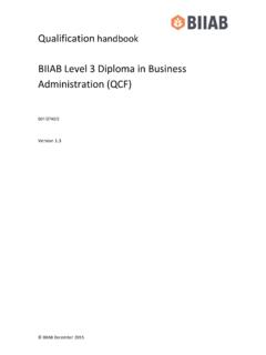BIIAB Level 3 Diploma in Business Administration …
