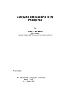 Surveying and Mapping in the Philippines
