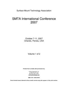 SMTA International Conference 2007 - …