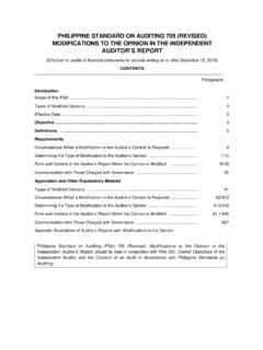 PHILIPPINE STANDARD ON AUDITING 705 (REVISED ...
