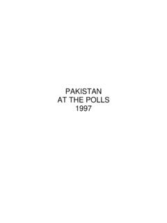 PAKISTAN AT THE POLLS 1997