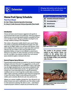 Home Fruit Spray Schedule - UNH Extension