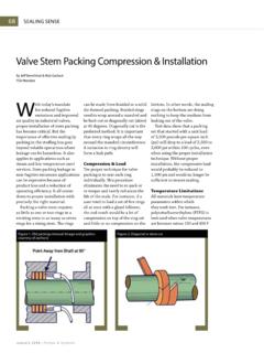 Valve Stem Packing Compression &amp; Installation