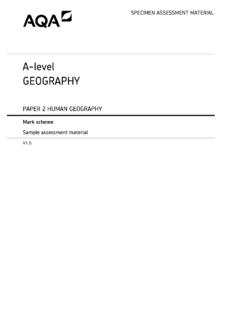 A-level GEOGRAPHY PAPER 2 - AQA