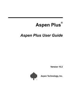 ASPEN PLUS&#174; User Guide - ULisboa