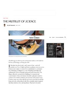 The Mistrust of Science | The New Yorker