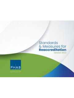 Standards &amp; Measures for Reaccreditation - phaboard.org