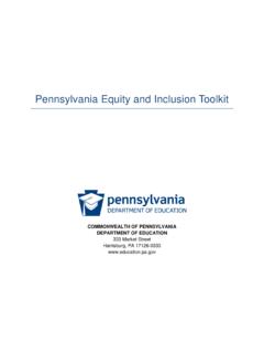 PENNSYLVANIA EQUITY &amp; INCLUSION TOOLKIT