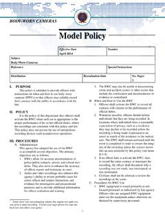 Model Policy - International Association of Chiefs of Police