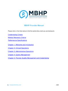 MBHP Provider Manual - Masspartnership