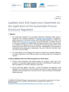 Updated Joint ESA Supervisory Statement on the application ...
