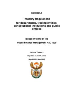 Treasury Regulations for departments ... - National Treasury