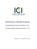Professional Certification Programs - COSO …