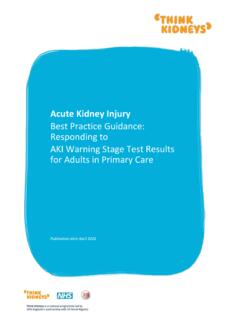 Best Practice Guidance: Responding to AKI Warning Stage ...