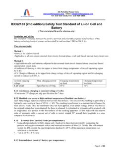 IEC62133 (2nd edition) Safety Test Standard of Li-Ion Cell ...