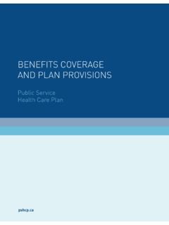 Benefits coverage and plan provisions - pshcp.ca