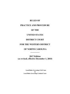 RULES OF PRACTICE AND PROCEDURE OF THE UNITED …