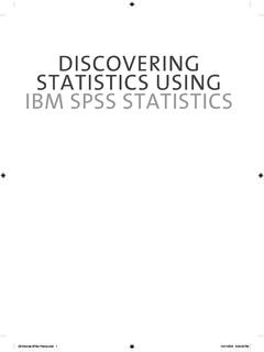 DISCOVERING STATISTICS USING IBM SPSS STATISTICS