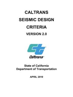 Seismic Design Criteria - California Department of ...