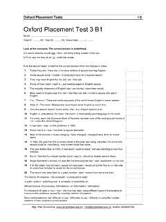 Oxford Placement Test 3 B1 - englishservice.cz