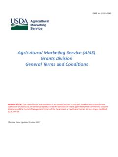 Agricultural Marketing Service (AMS) Grants Division ...