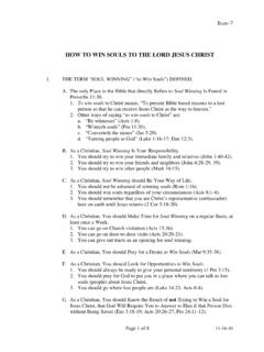 Basic-7 How to Win Souls to the Lord Jesus Christ