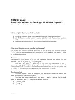 Bisection Method of Solving Nonlinear Equations: General ...