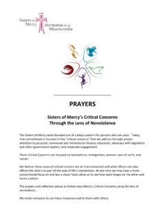 PRAYERS - Sisters of Mercy