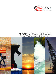 PECOFacet Process Filtration Water Treatment &amp; Reuse