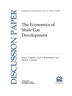 The Economics of Shale Gas Development