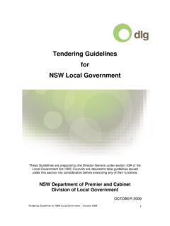 Tendering Guidelines for NSW Local Government