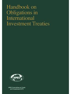 Handbook on Obligations in International Investment …