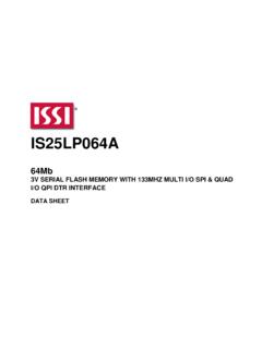 64/128 Mbit Single Operation Voltage - ISSI