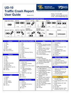 UD-10 Traffic Crash Report User Guide