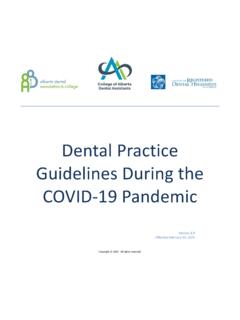 Dental Practice Guidelines During the COVID-19 Pandemic