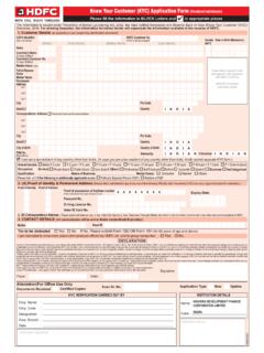 Know Your Customer (KYC) Application Form