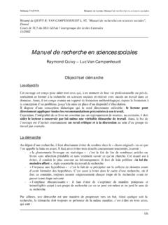Manuel de recherche en sciences sociales - rb.ec-lille.fr