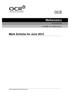 Mark Scheme for June 2012 - ocr.org.uk