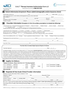V.A.C.&#174; Therapy Insurance Authorization Form v - Weebly