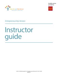 Entrepreneurship Version. Instructor guide.